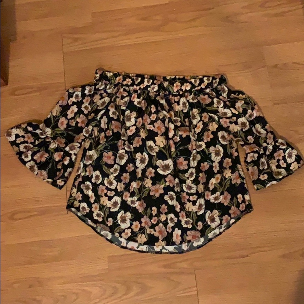 Off the shoulder floral TopShop Top